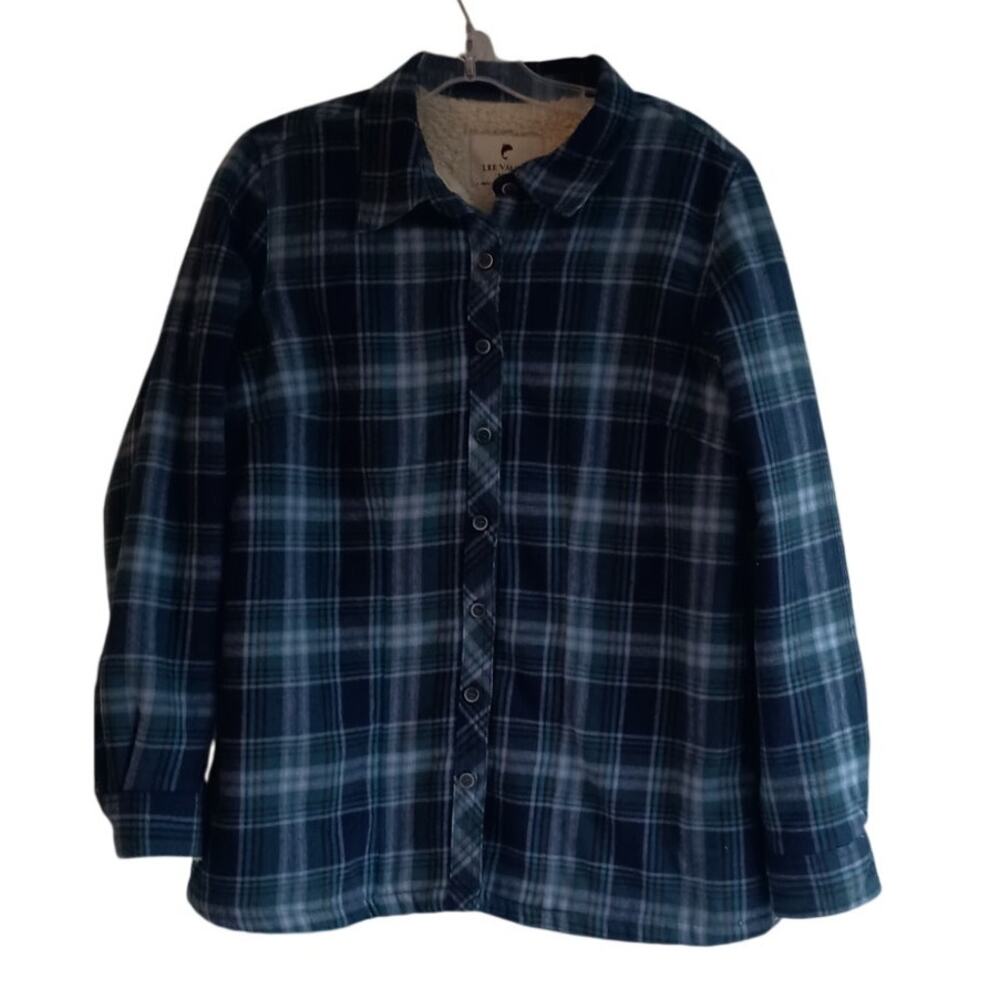 Lee Valley Ireland Sherpa lined flannel shirt women's  large